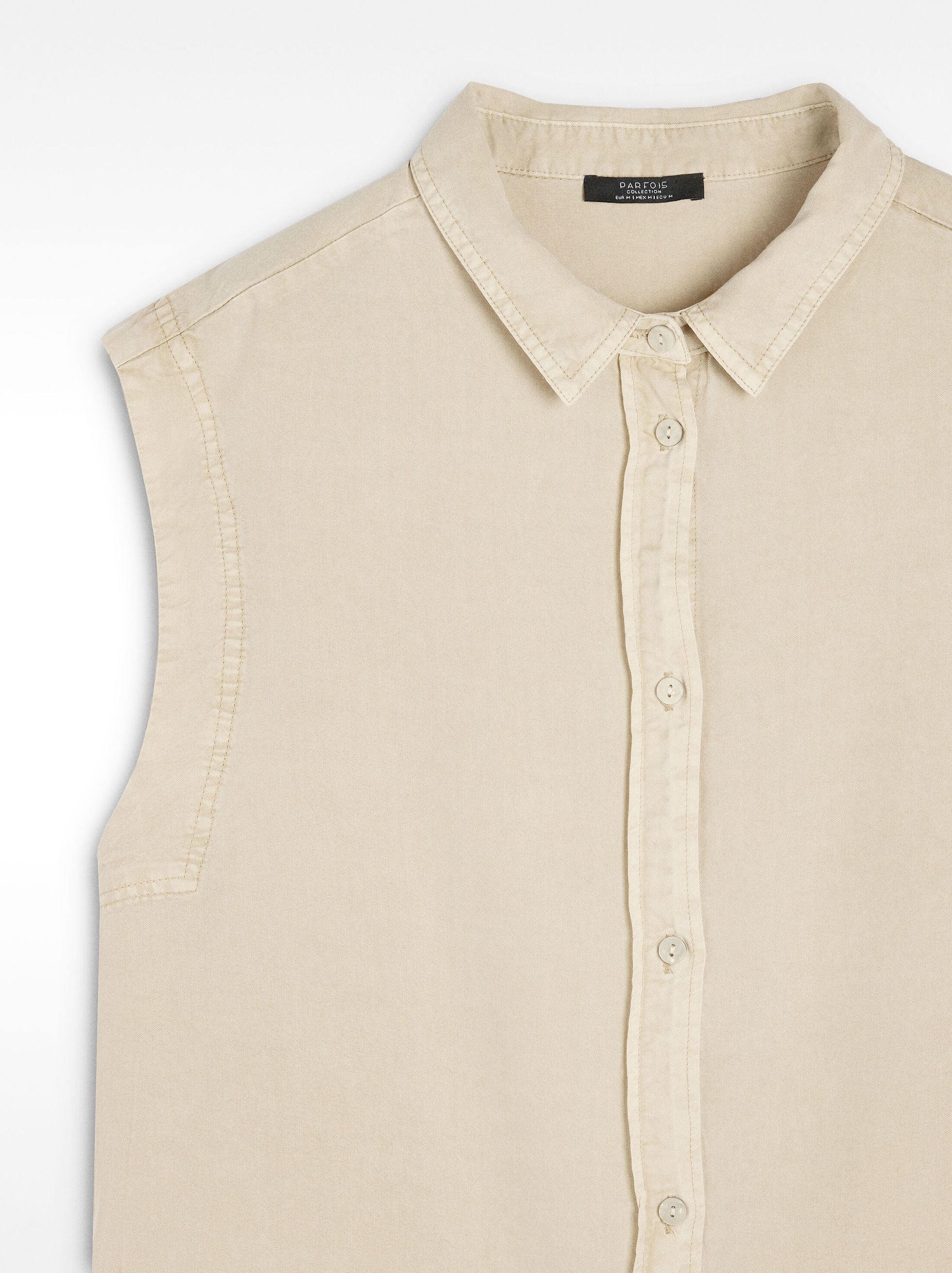 Camisa 100% lyocell manga cava image number 6.0