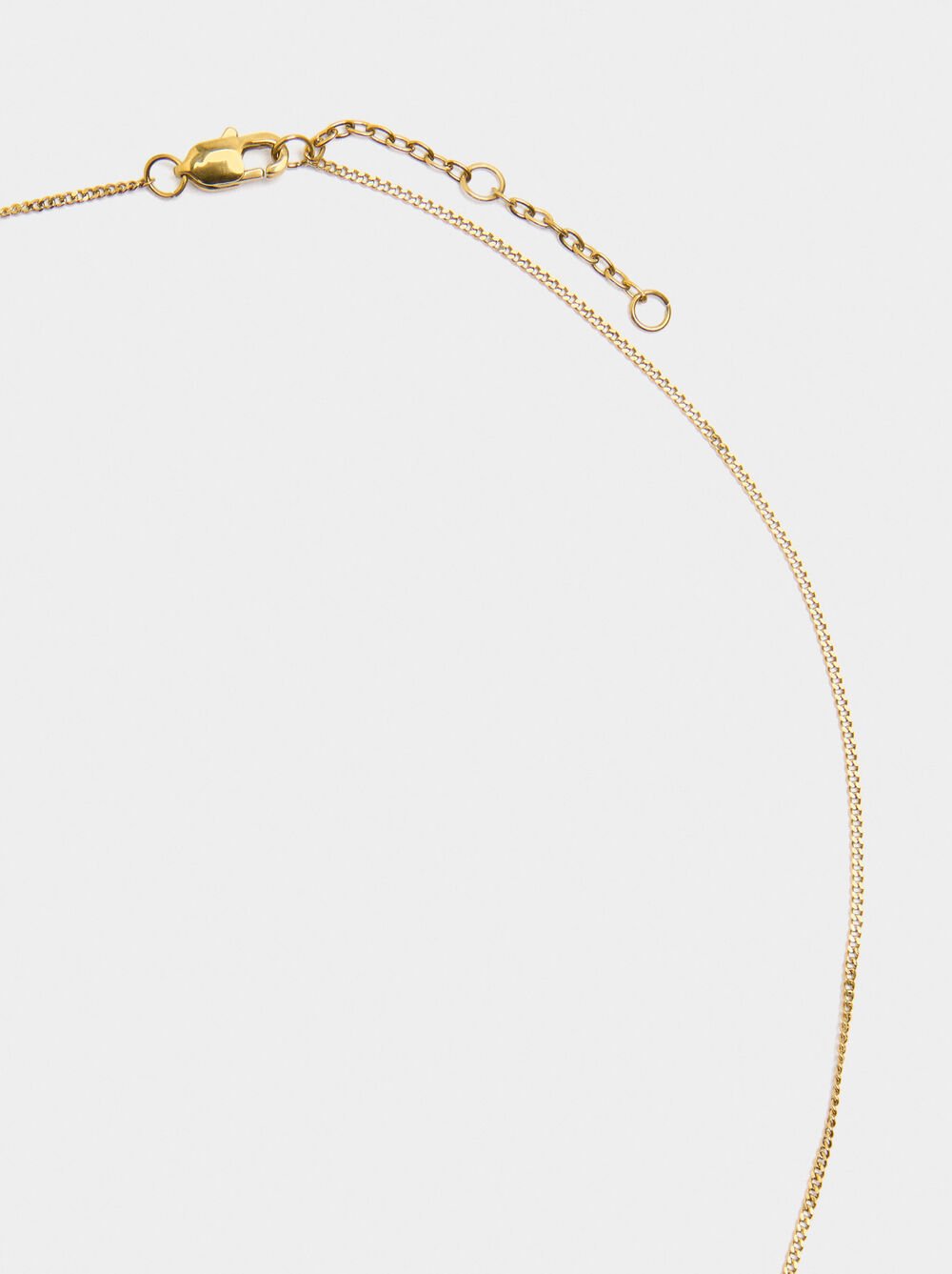 Necklace with charms and freshwater pearls - stainless steel