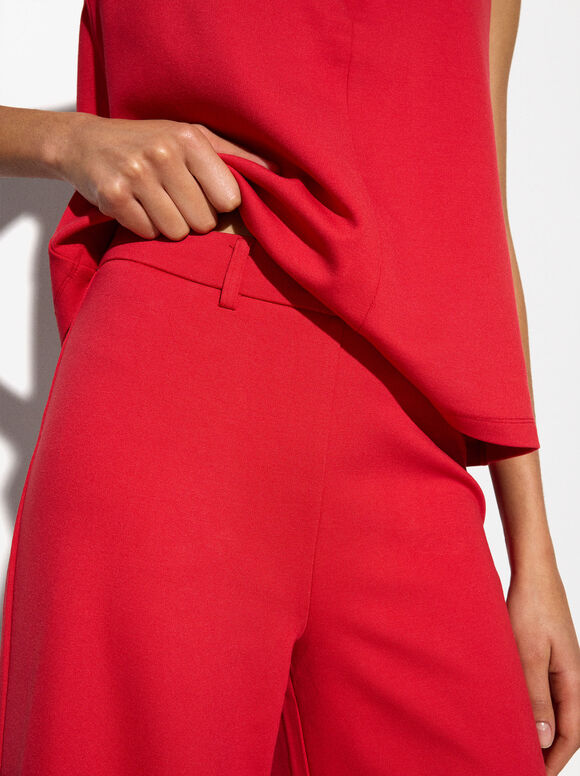 Pantalon Passants De Ceinture, Rouge, hi-res