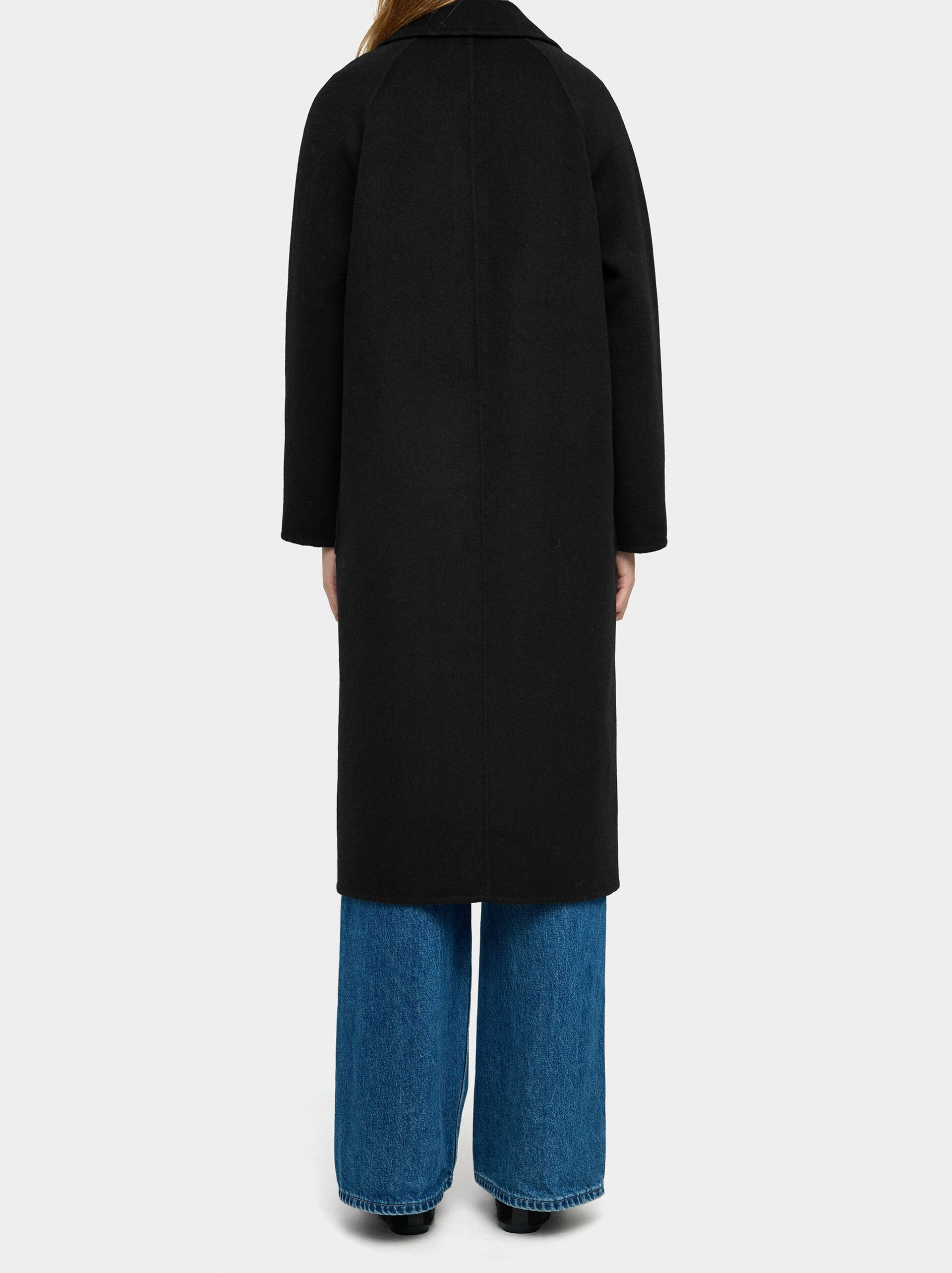 Long coat with wool blend image number 3.0