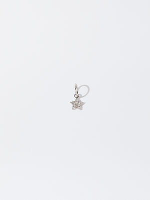 925 Silver Zirconias Star Charm image number 0.0