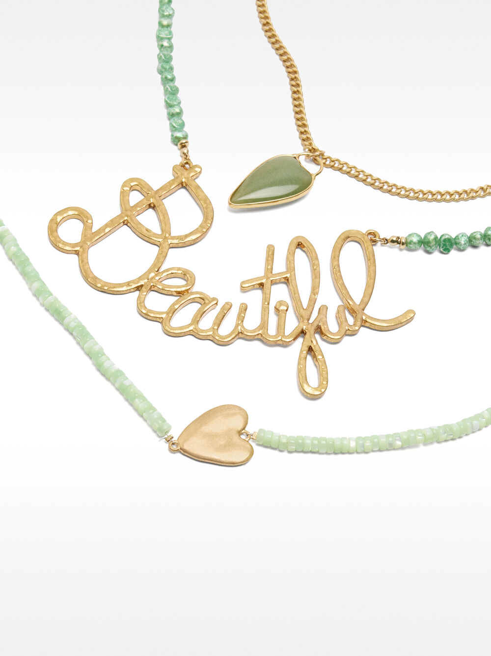 Set de colliers avec pierres BEAUTIFUL