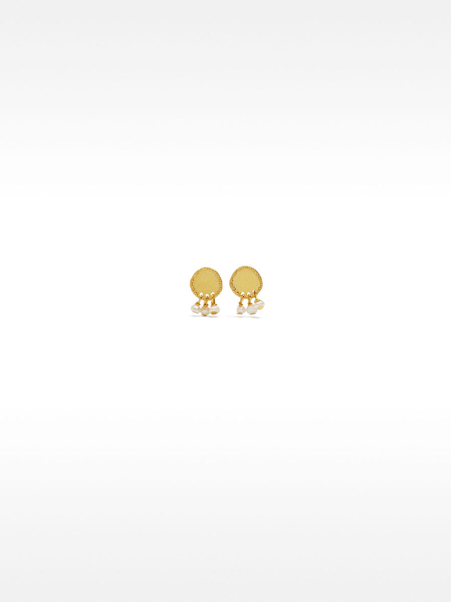 Short earrings with freshwater pearls - 925 sterling silver