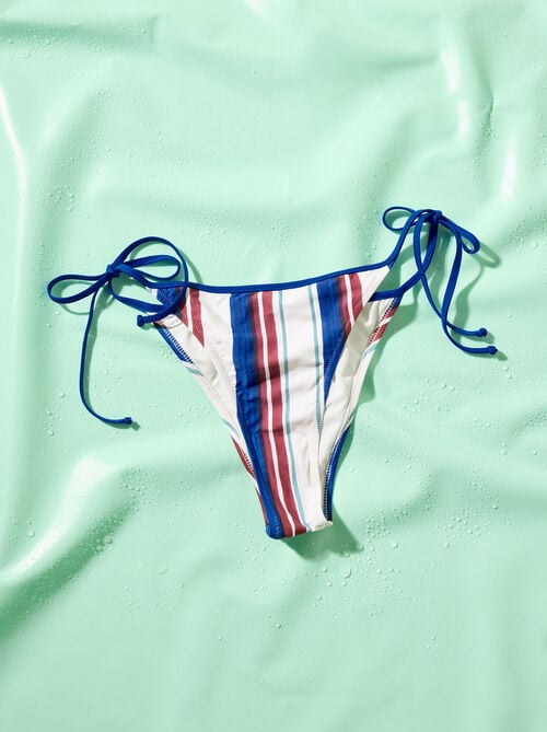 Striped bikini bottoms