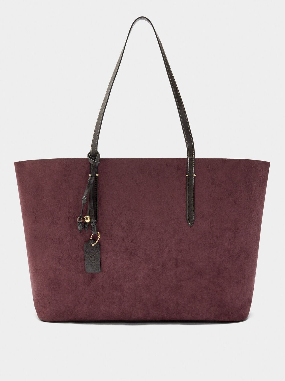 Reversible shopper bag with removable pouch L