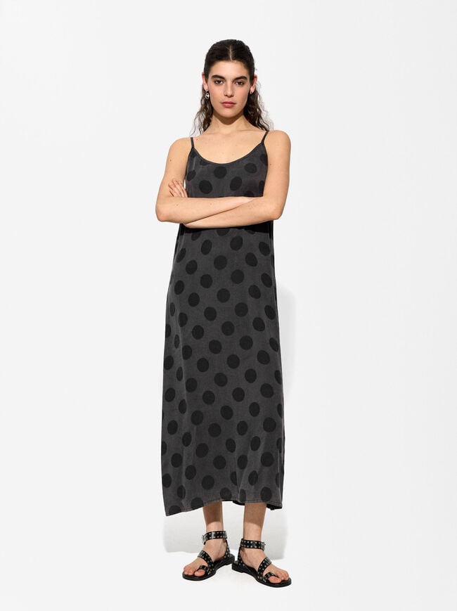 Polka Dot Strappy Dress image number 1.0