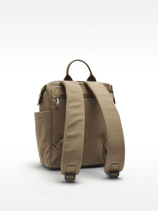 Nylon backpack with pendant