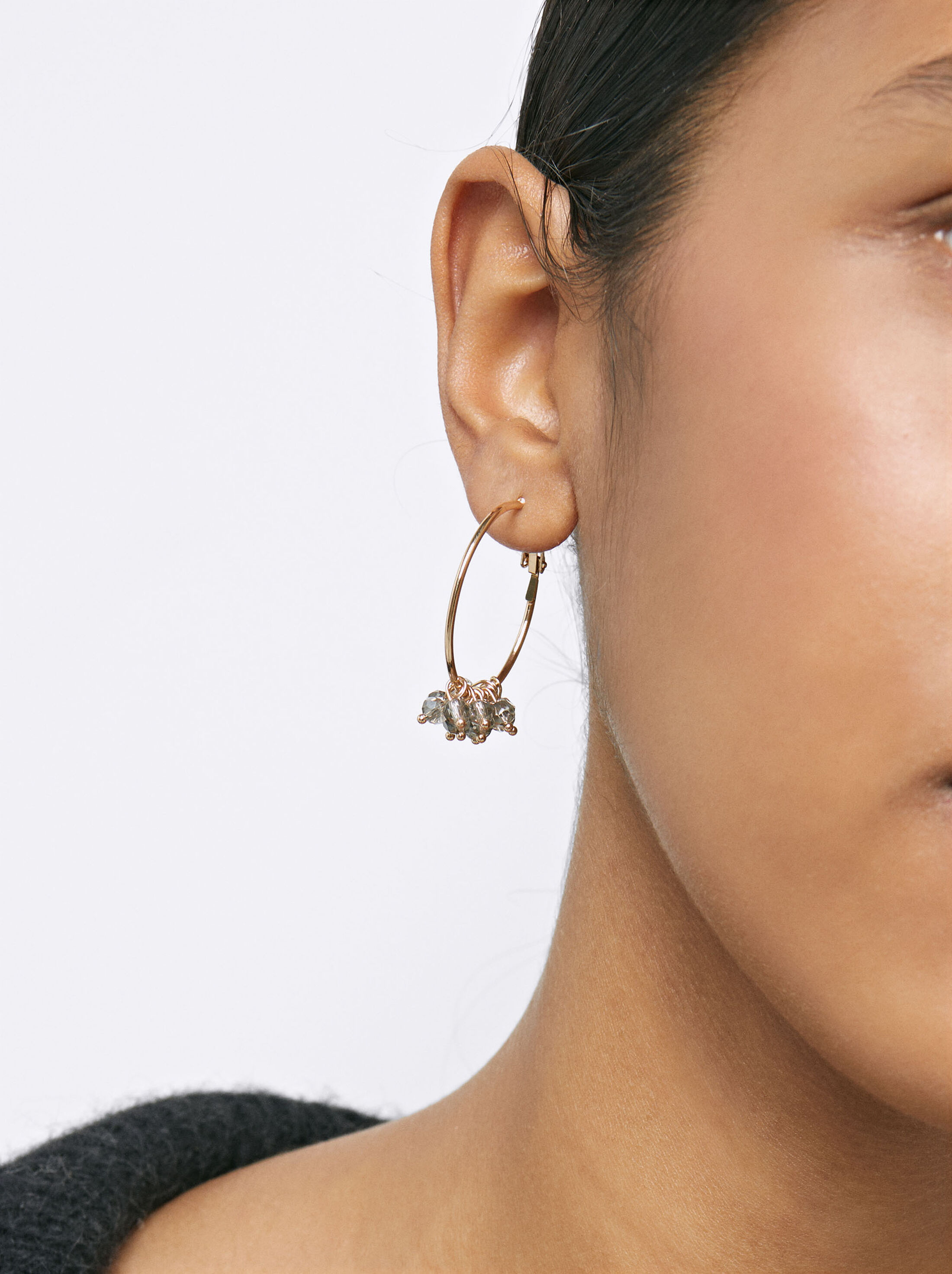 Gold hoop earrings  image number 1.0