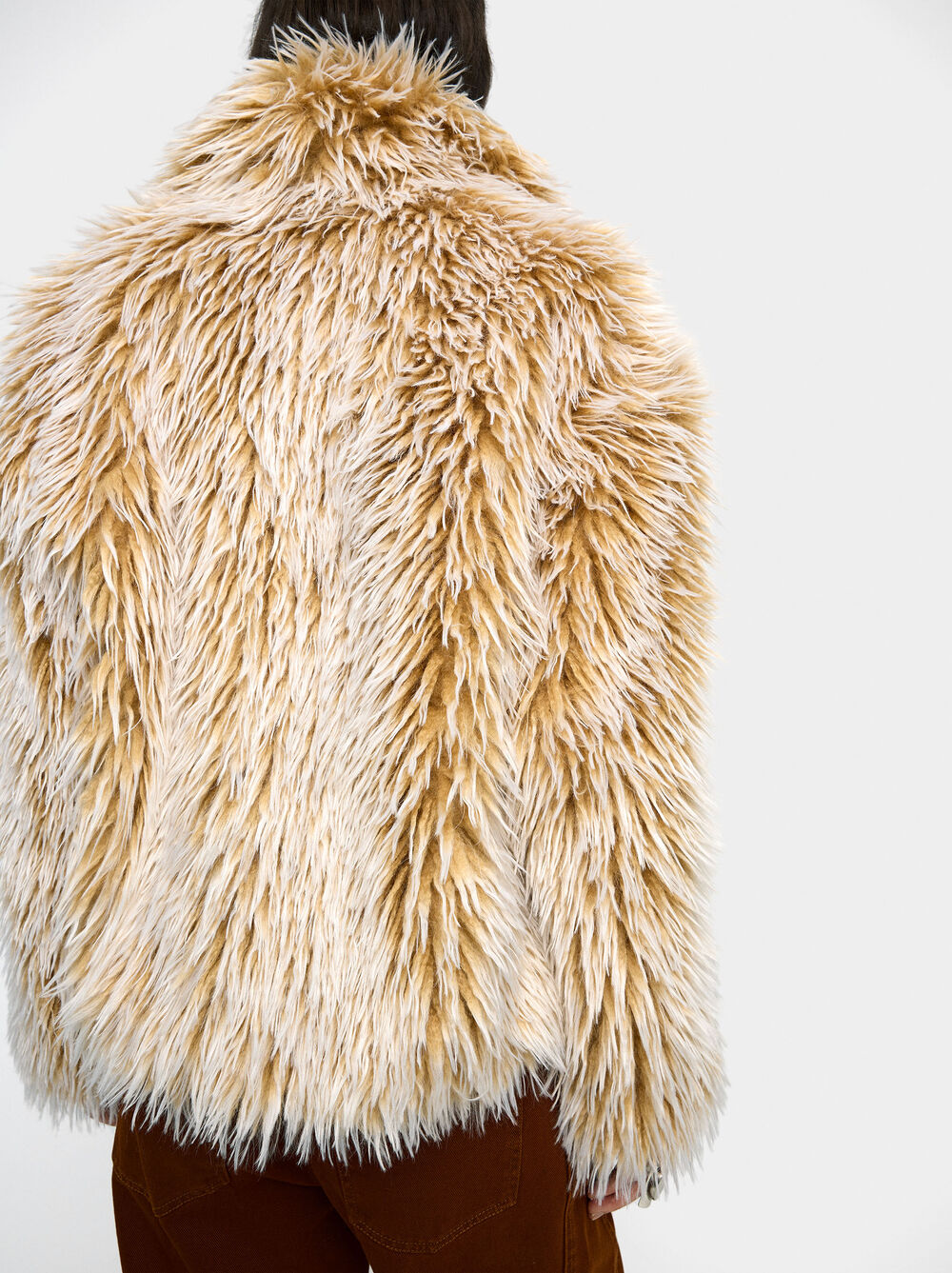 Faux fur effect jacket