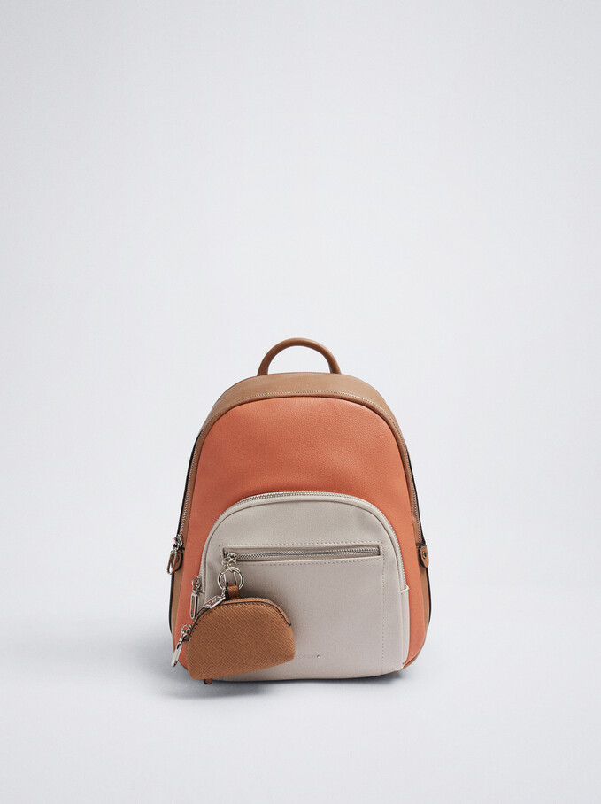 Sac À Dos Everyday Avec Pendentif, Corail, hi-res