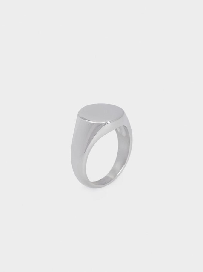 Pinky Finger Stainless Steel Signet Ring, , hi-res