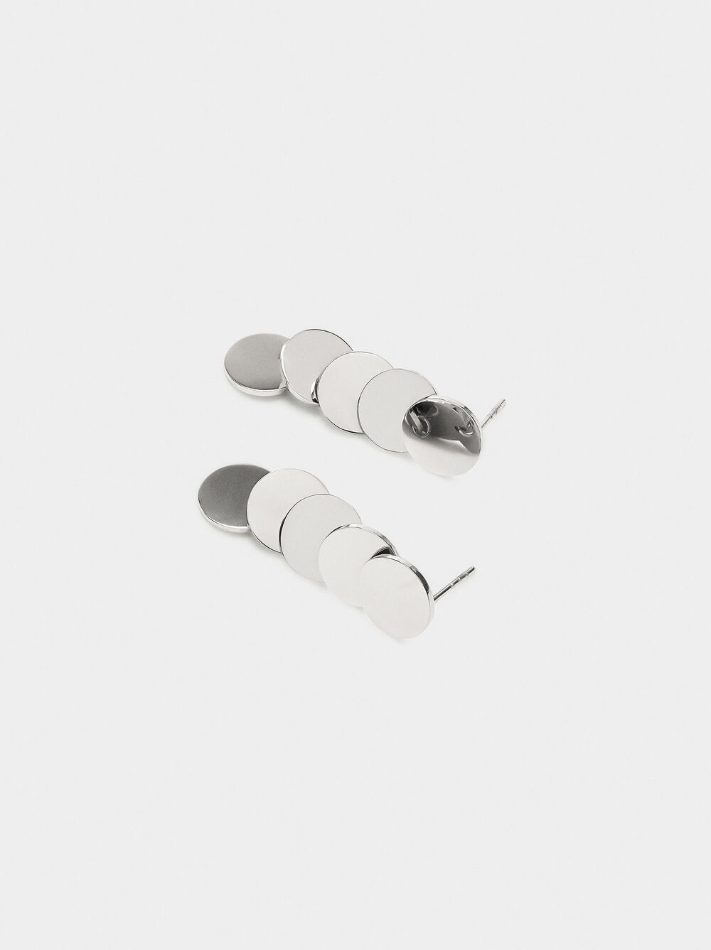 Pendientes largos redondos - acero inoxidable