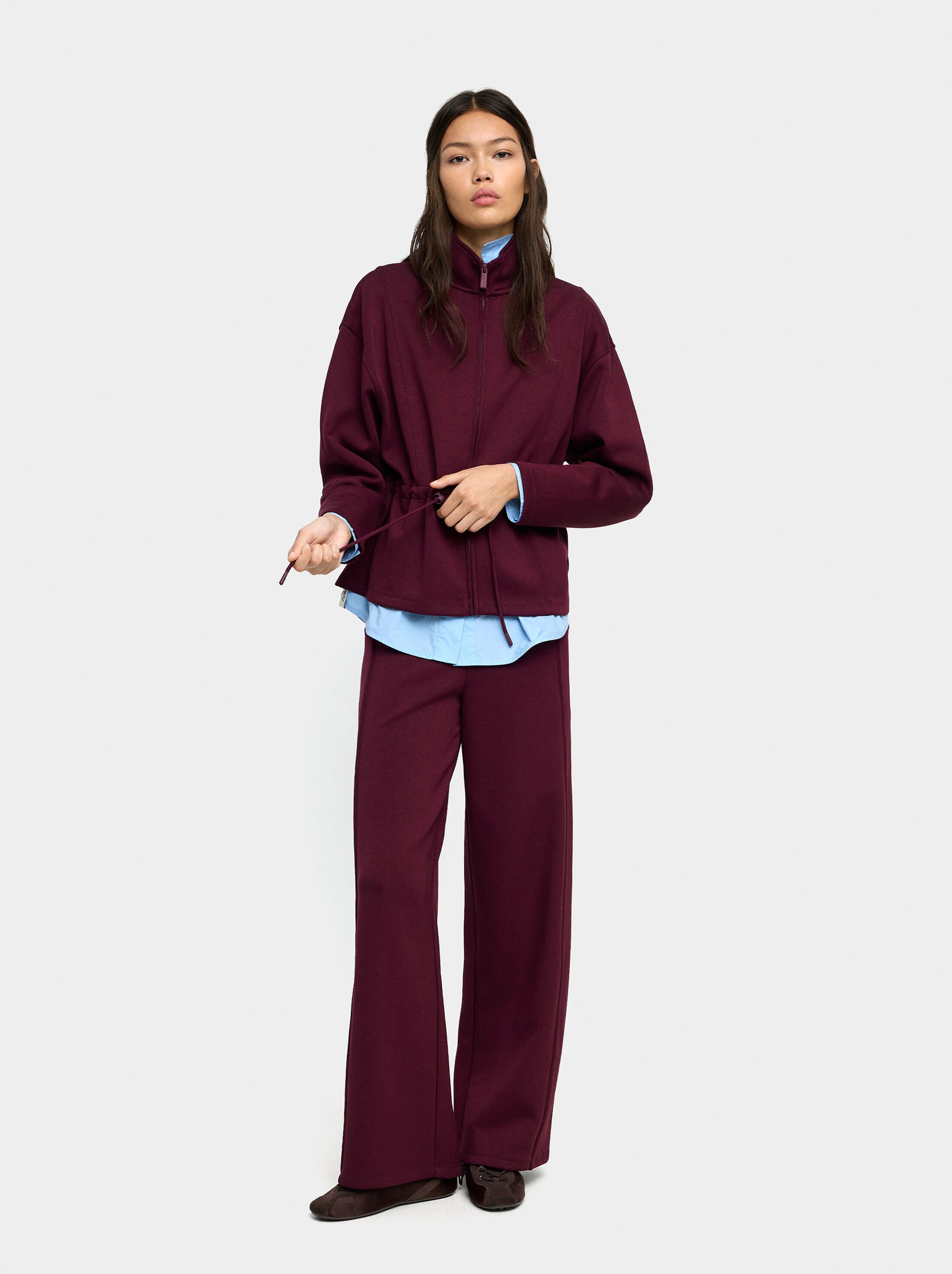 Pantalons rectes amb cintura elàstica image number 2.0