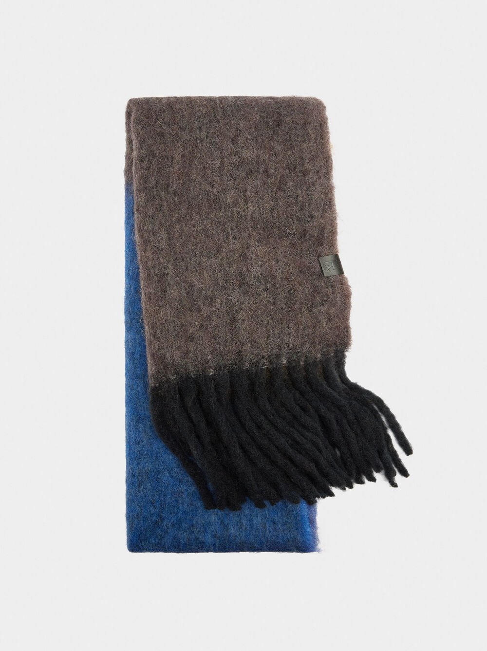 Sciarpa in mistura di lana con frange