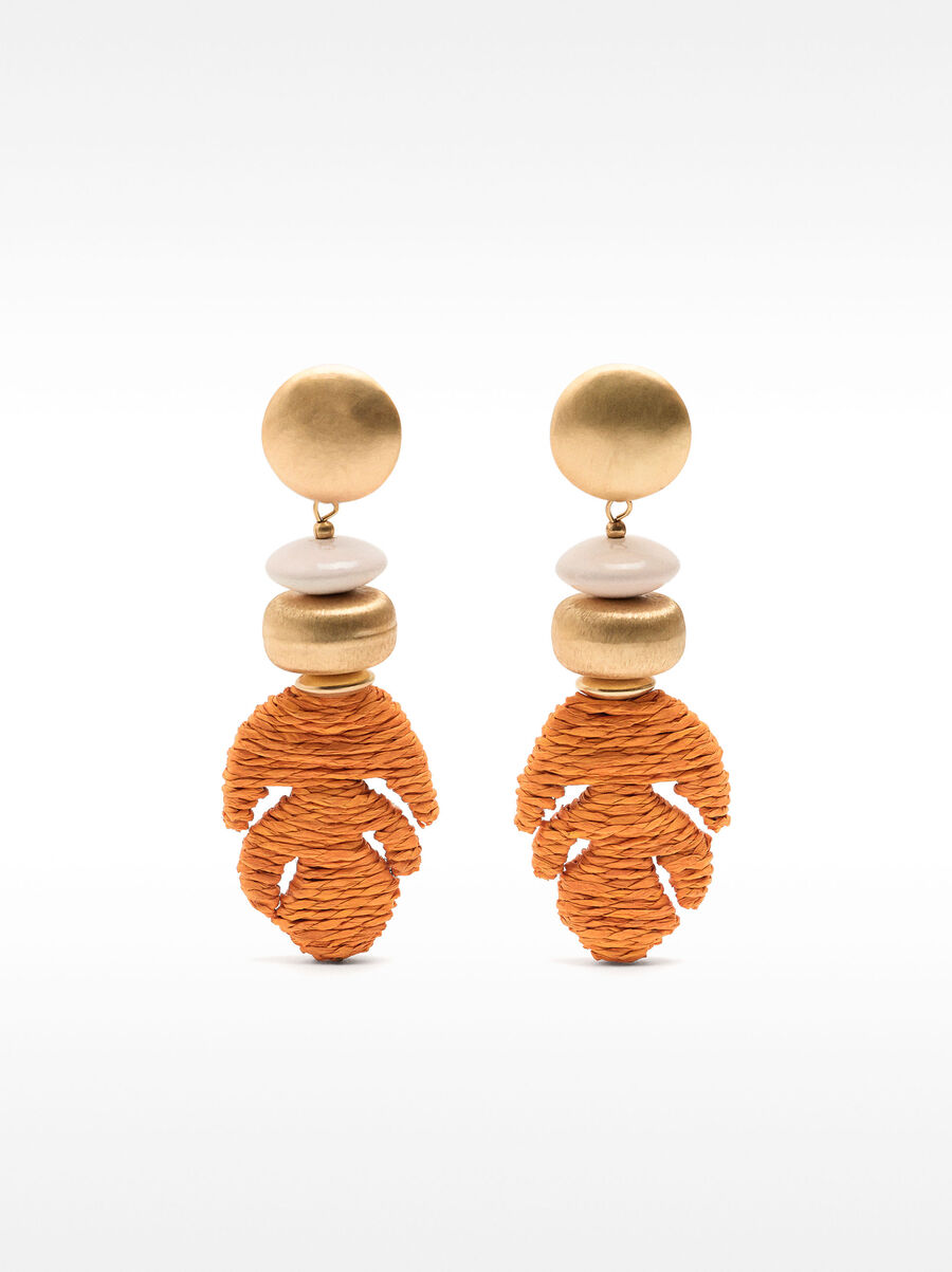 Long straw earrings