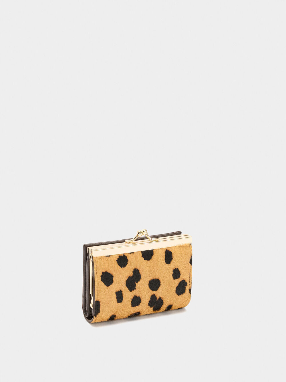Animal printed leather wallet
