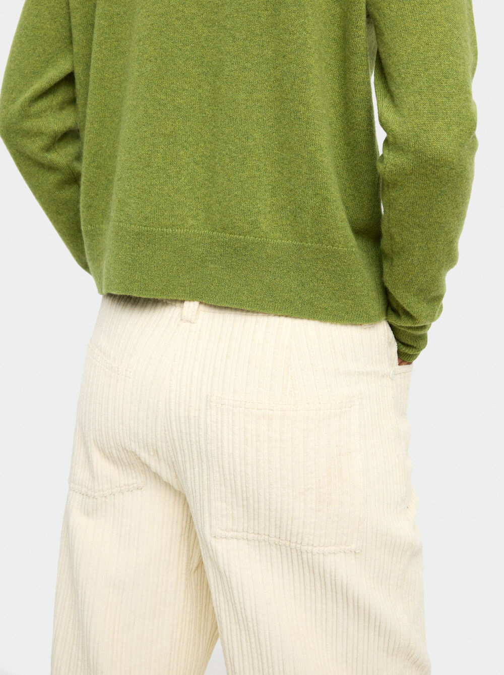 Corduroy trousers with 100% cotton