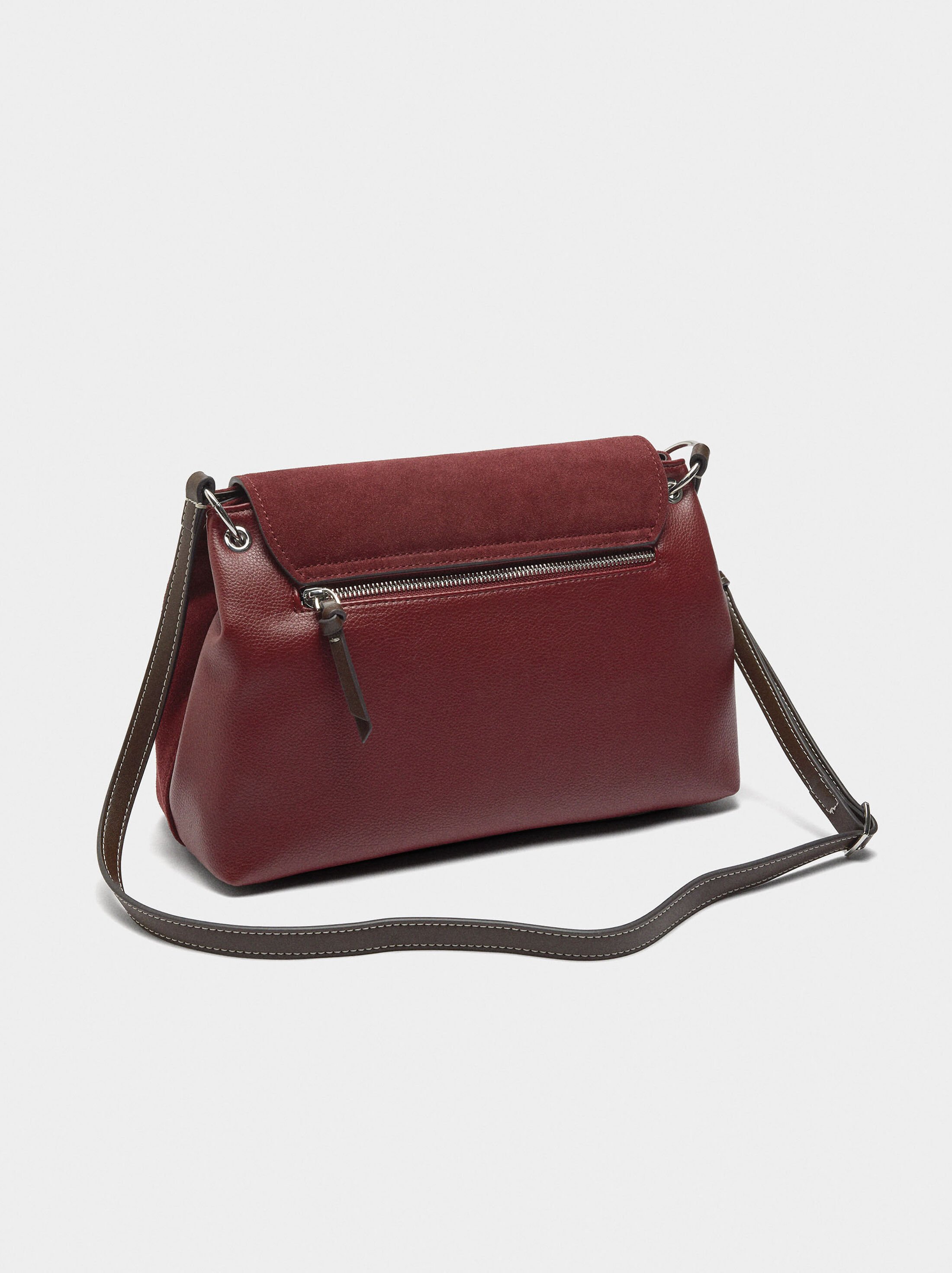 Crossbody bag with leather and flap image number 3.0