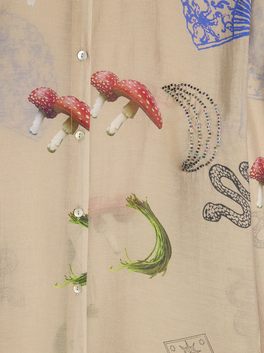 Printed shirt with long sleeves