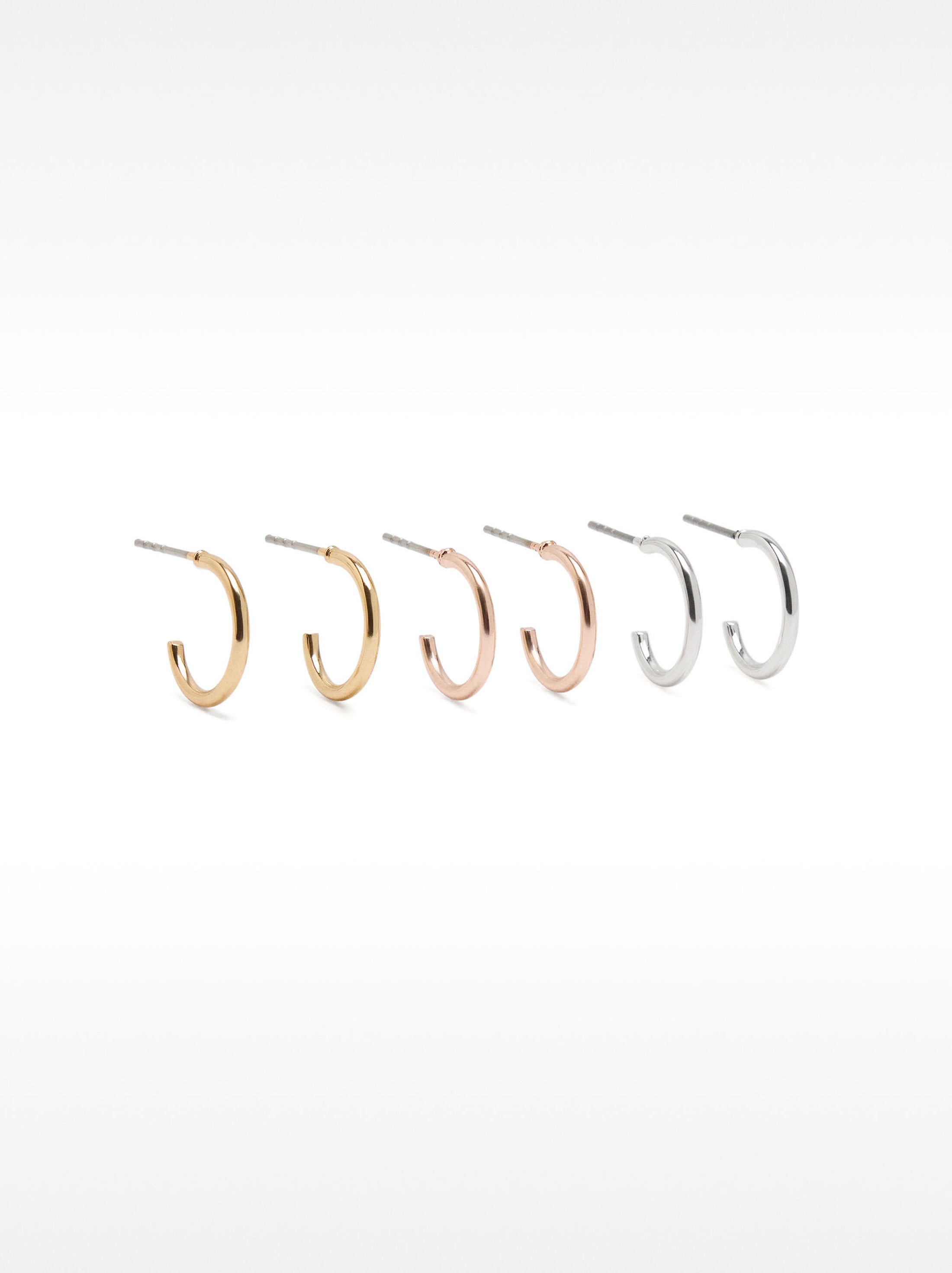 Set of basic small hoop earrings image number 0.0