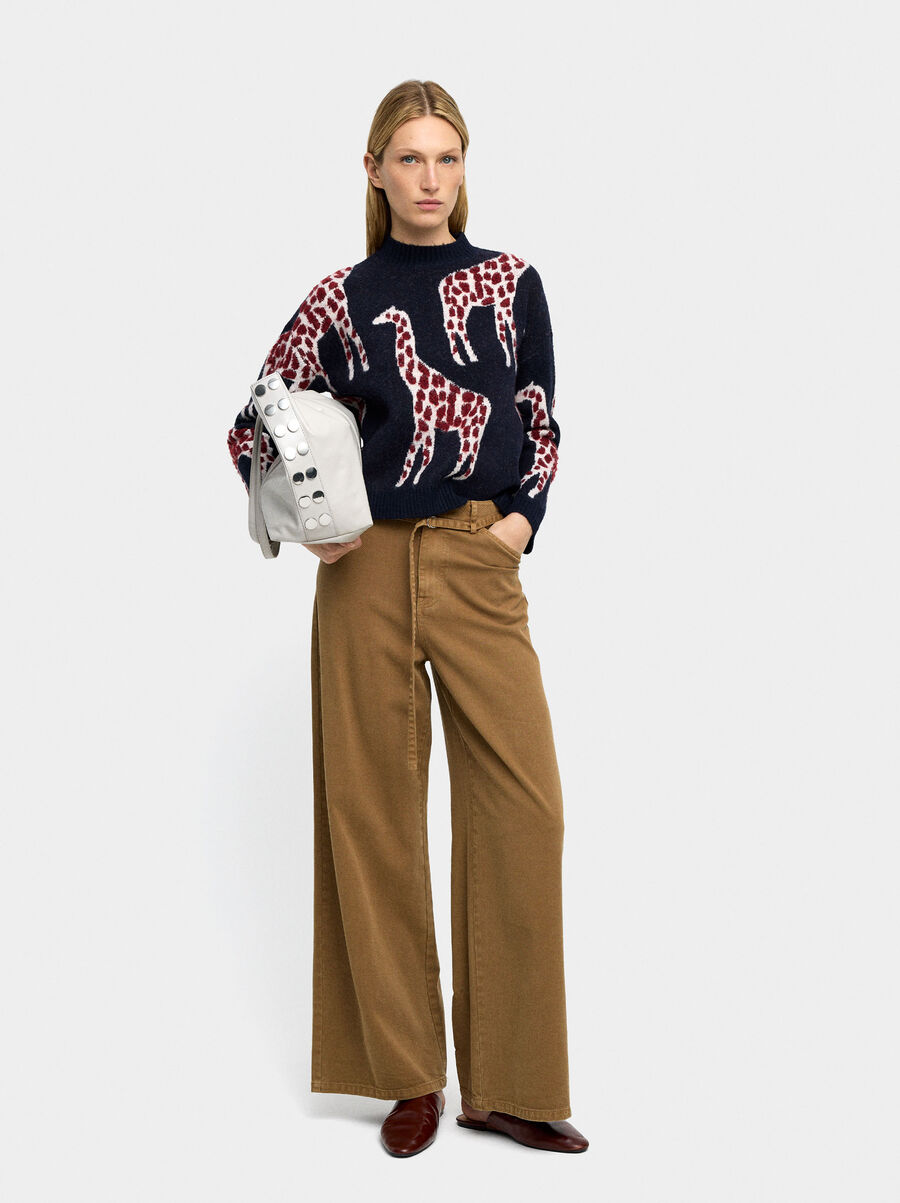 Jacquard knit sweater