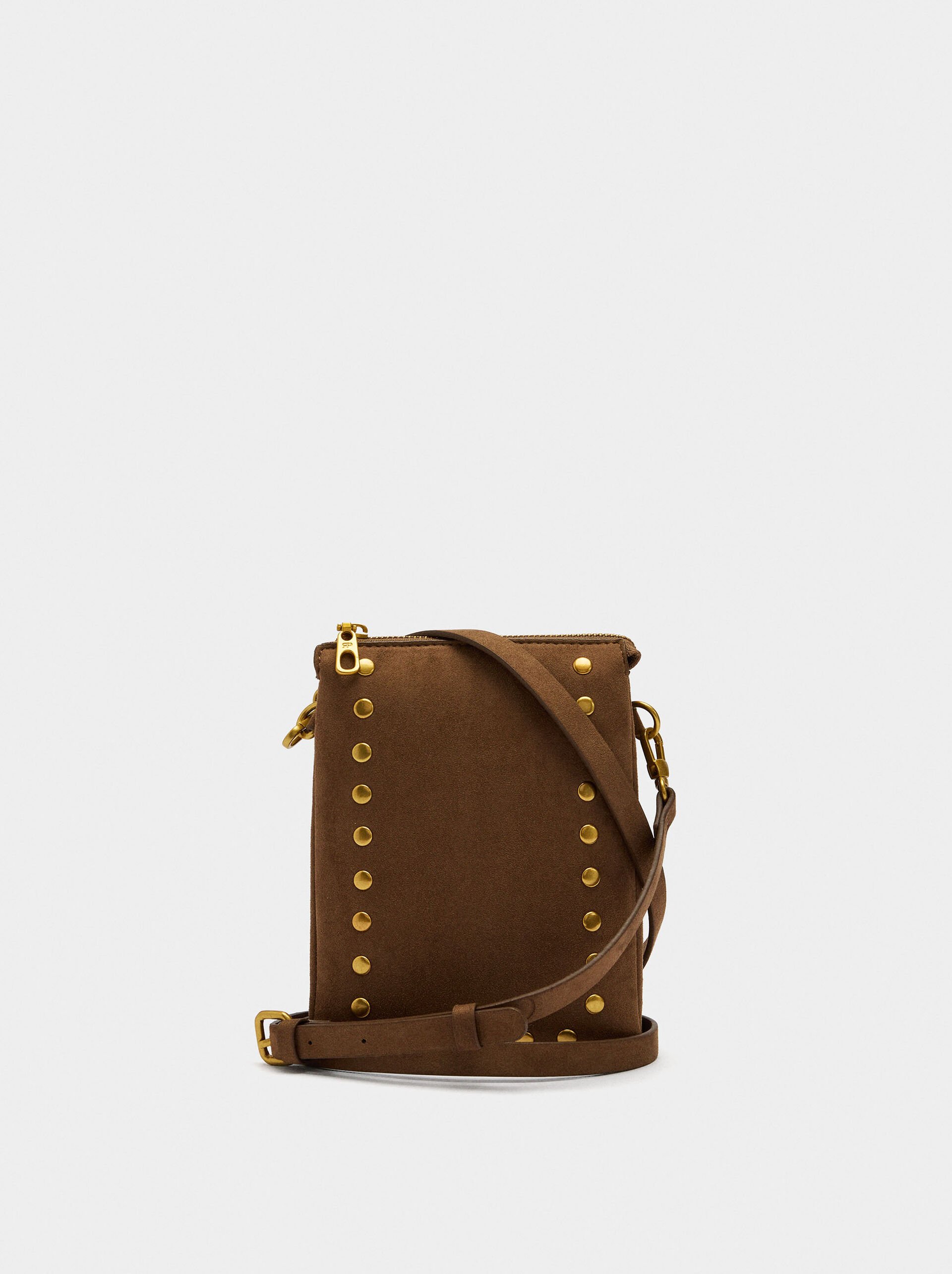 Crossbody bag with texture and studs image number 0.0