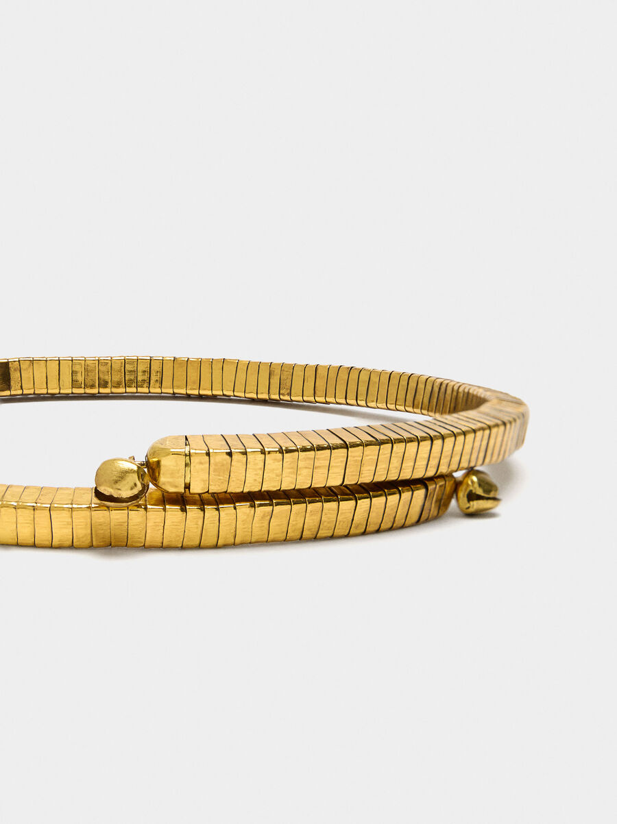 Square spiral necklace