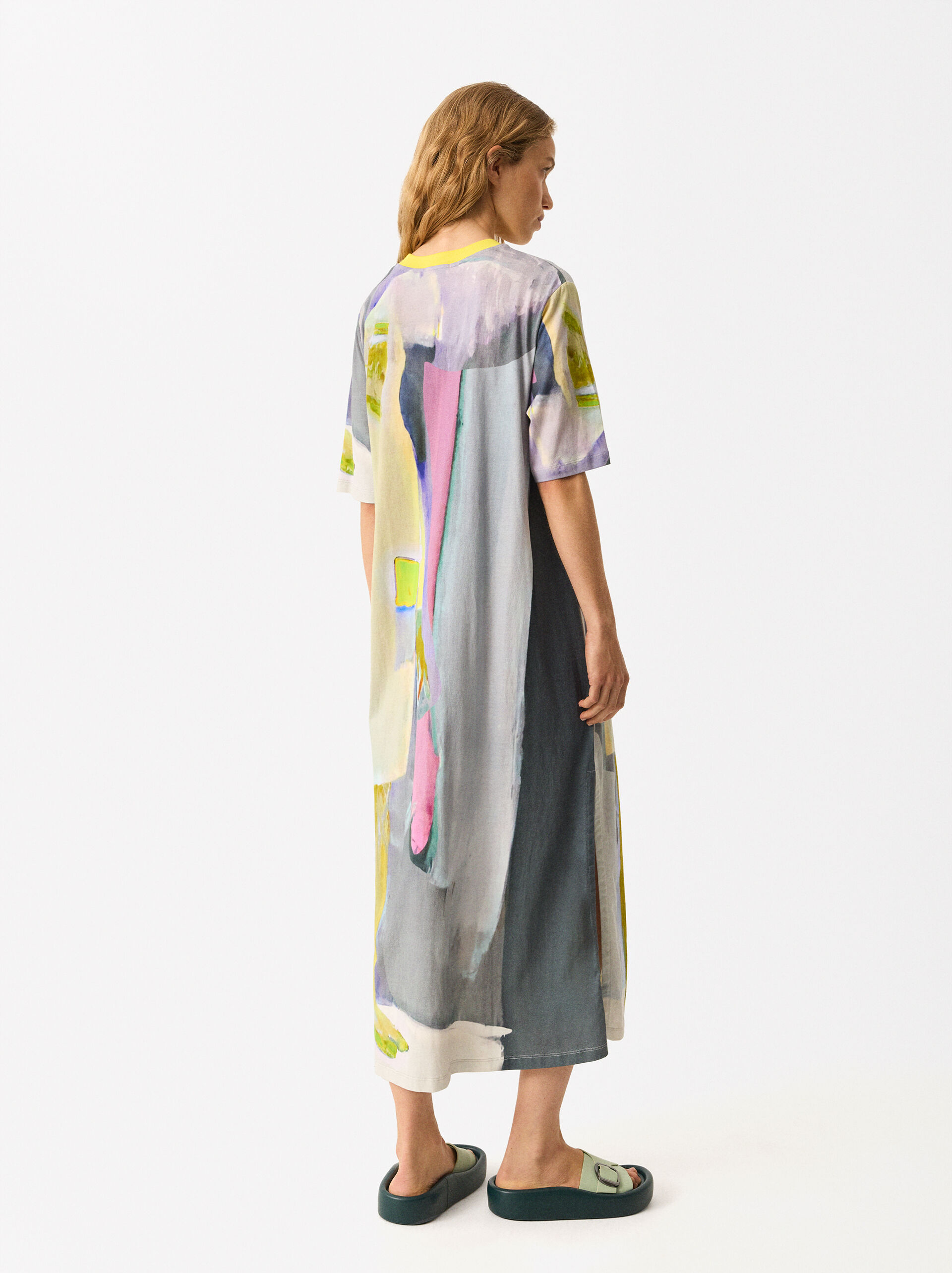 Online Exclusive - Kleid Aus Bedruckter Baumwolle image number 3.0