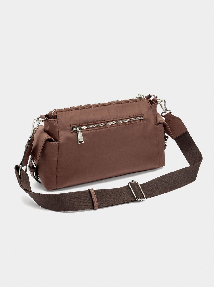 Bolso bandolera de nylon con colgante