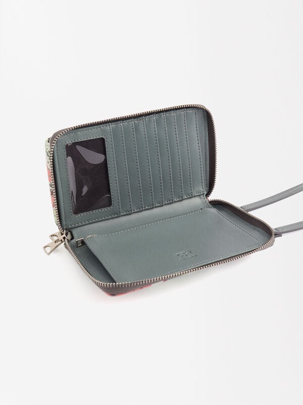 Floral printed phone bag