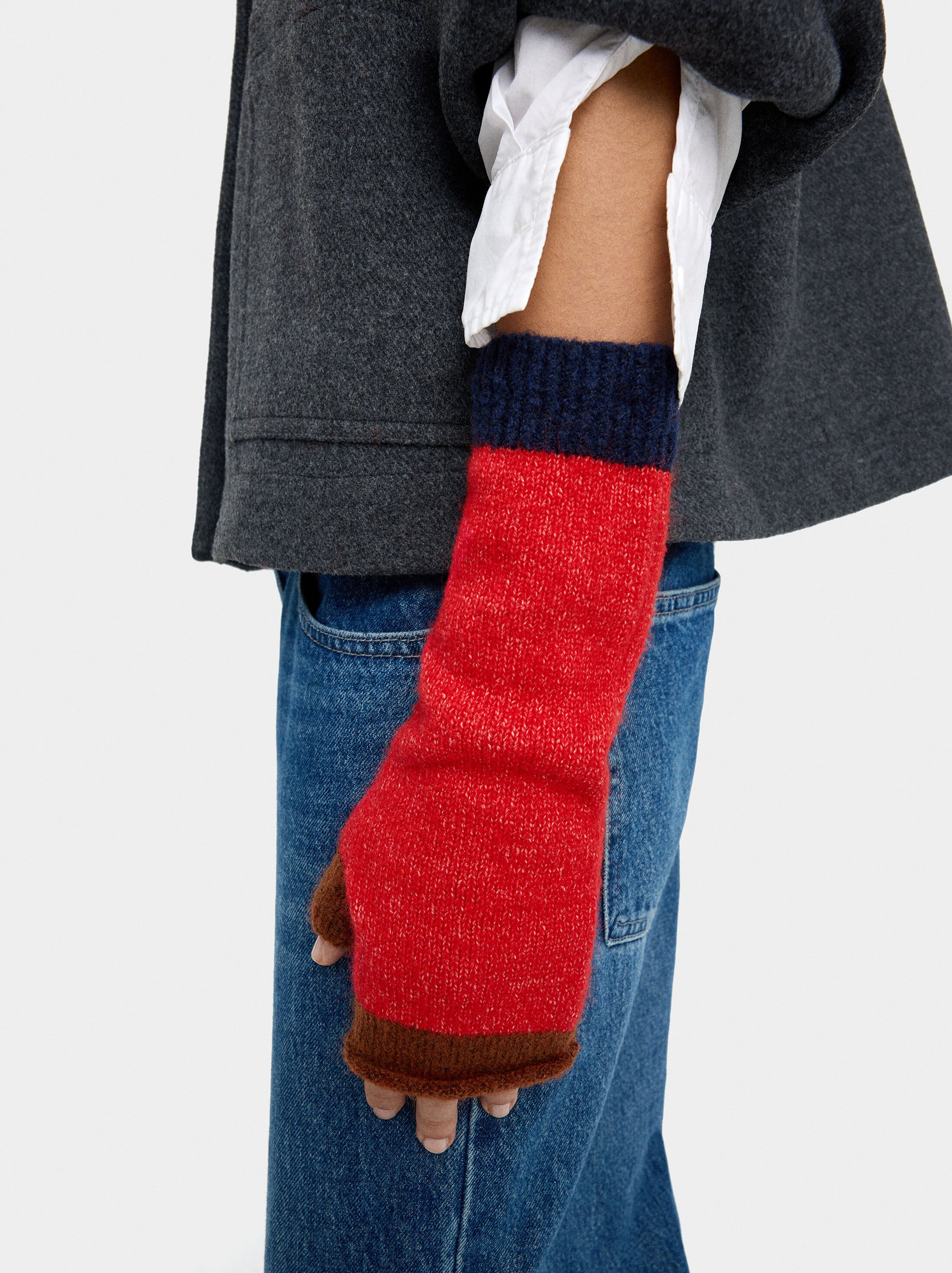 Mittens gloves with wool image number 1.0