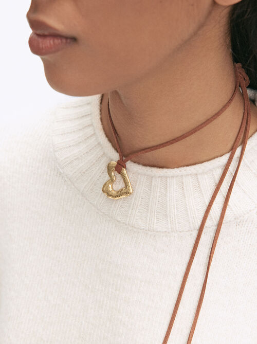Cord Necklace With Heart