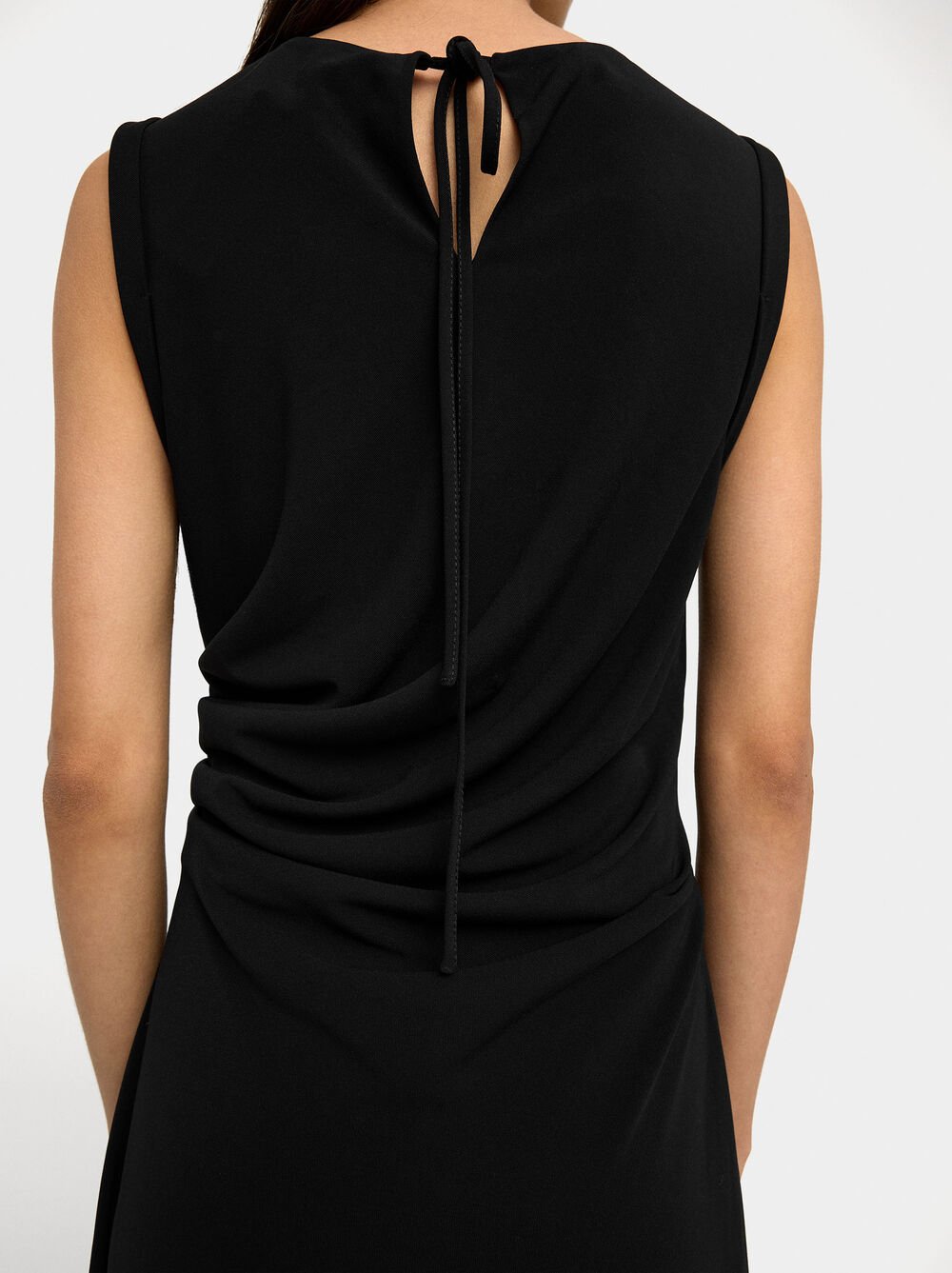 Midi dress with draped