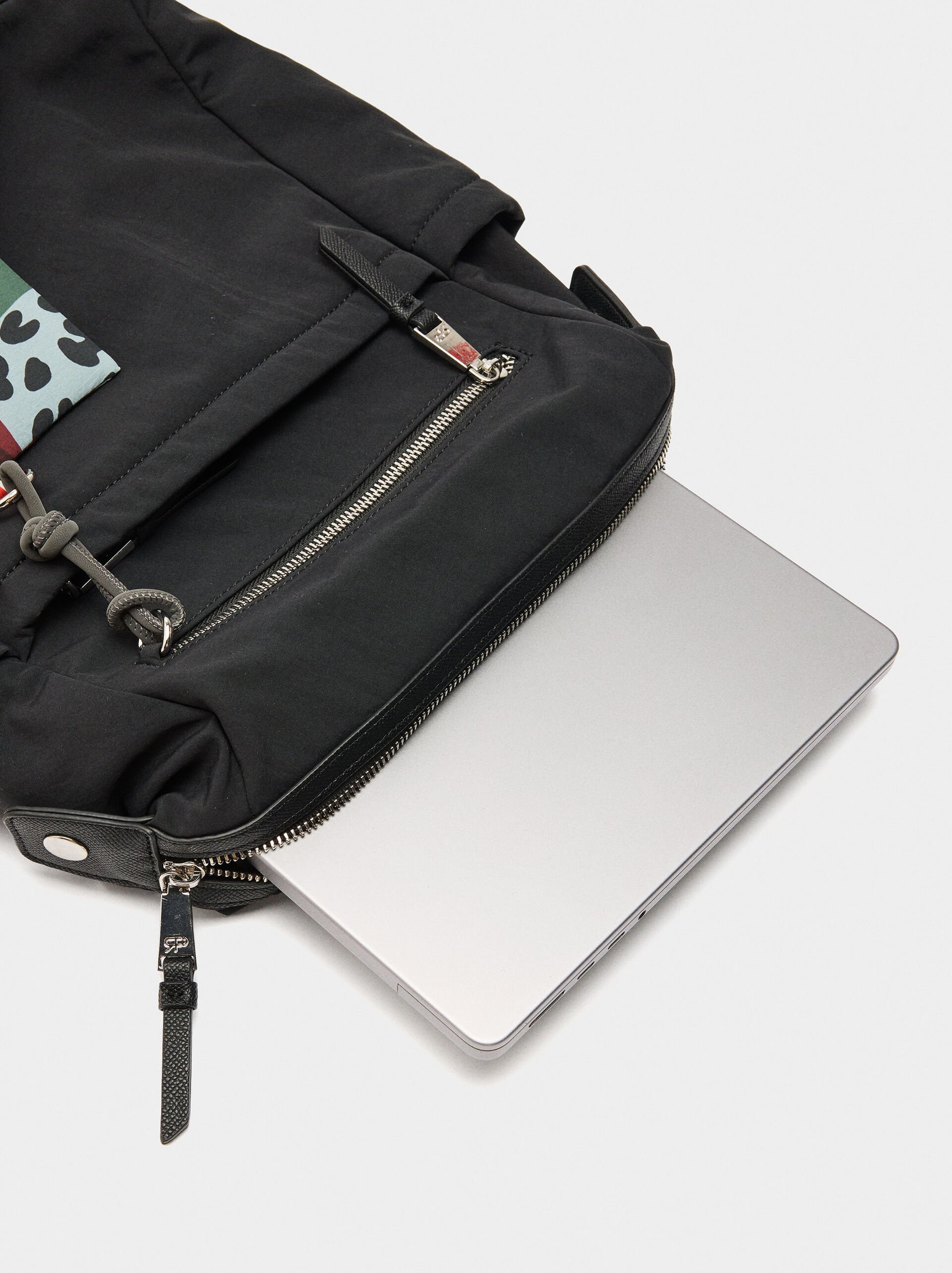 Nylon laptop backpack 13" image number 4.0
