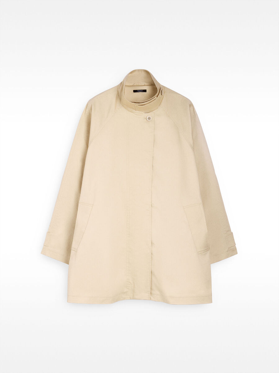 High-neck cotton coat