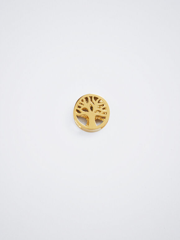 Online Exclusive - Stainless Steel Tree Of Life Charm, Golden, hi-res