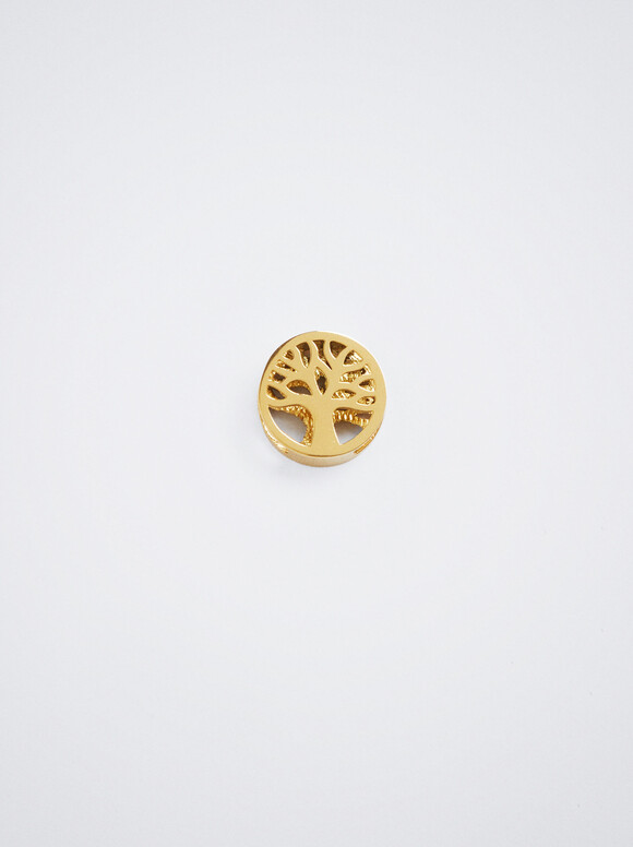 Online Exclusive - Stainless Steel Tree Of Life Charm, Golden, hi-res