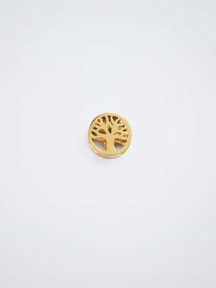 Online Exclusive - Stainless Steel Tree Of Life Charm, Golden, hi-res