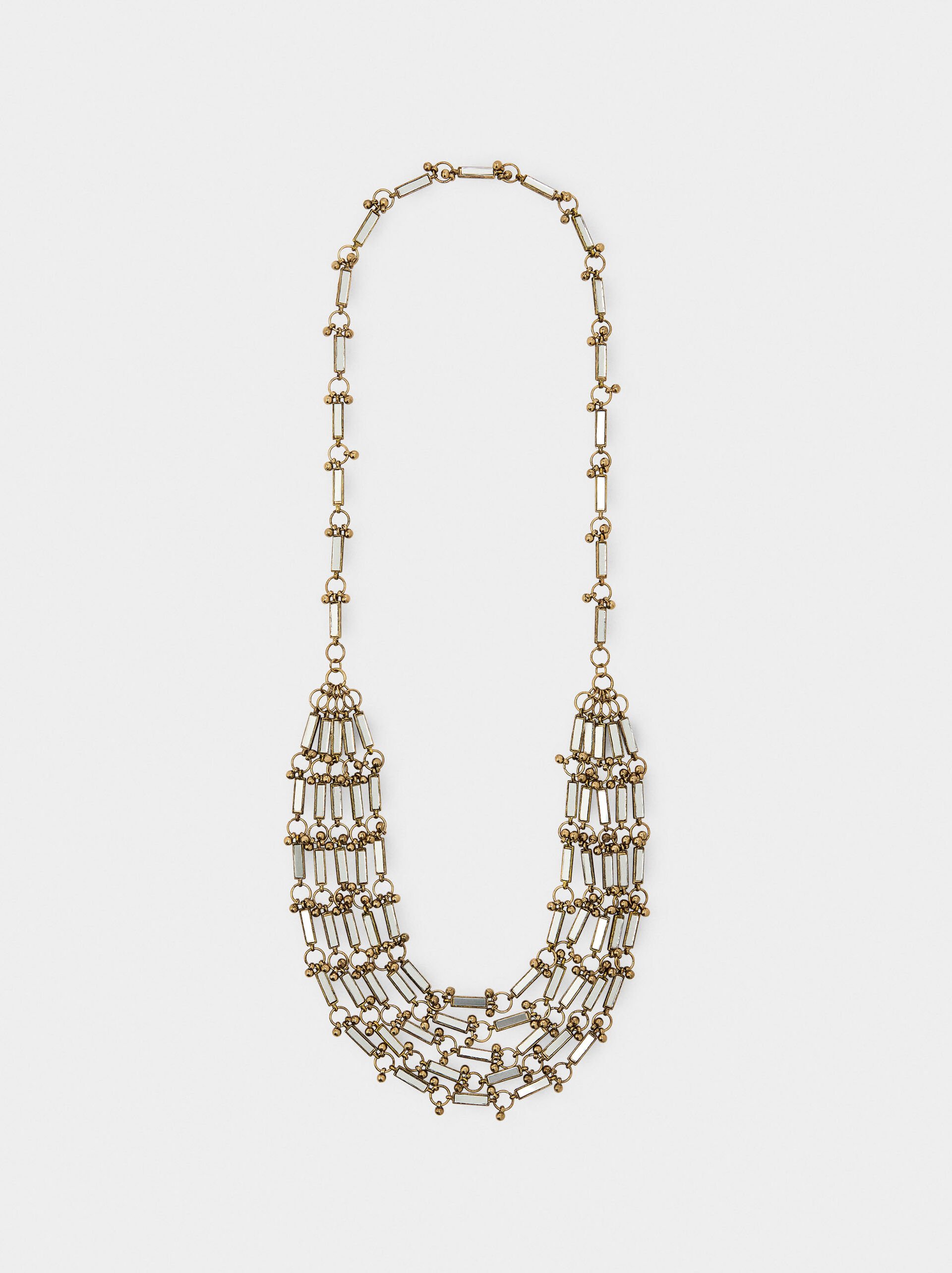 Lange Halskette mit Spiegelstäbchen image number 0.0