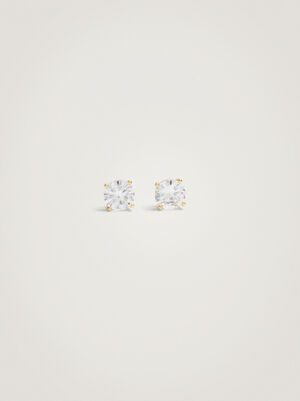 925 Silver Stud Earrings With Zirconia image number 0.0