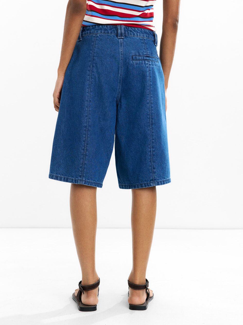 Denim bermuda shorts 100% cotton