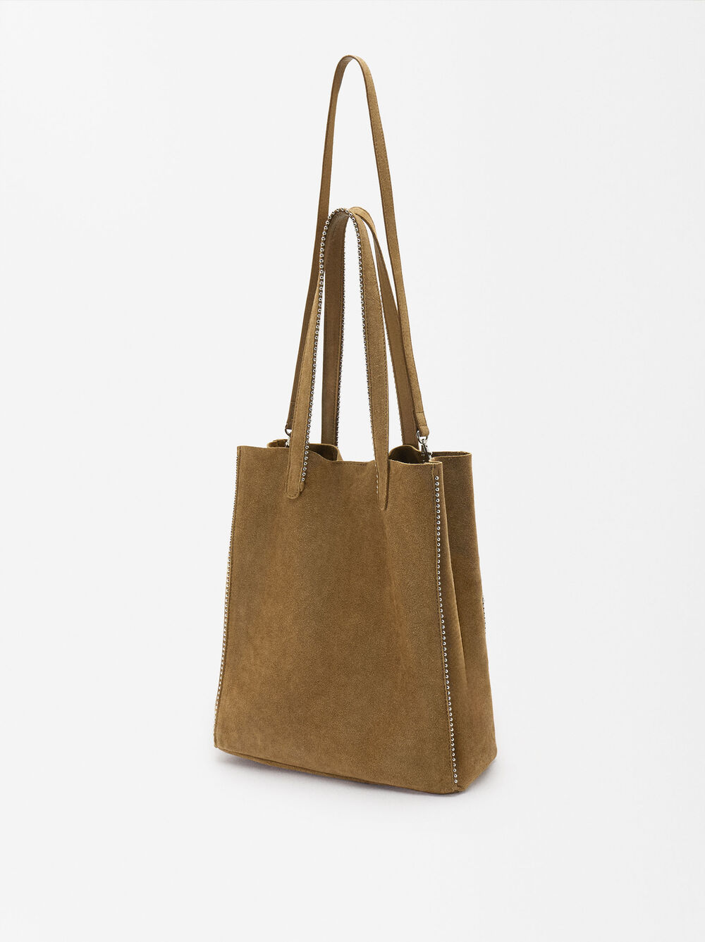 Leather Tote Bag With Pendant - Limited Edition
