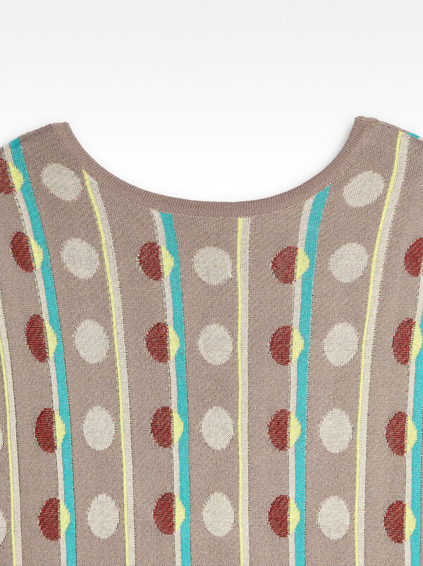 Jacquard dot knit dress