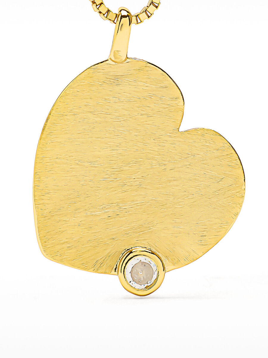 Zirconia heart necklace - 925 sterling silver