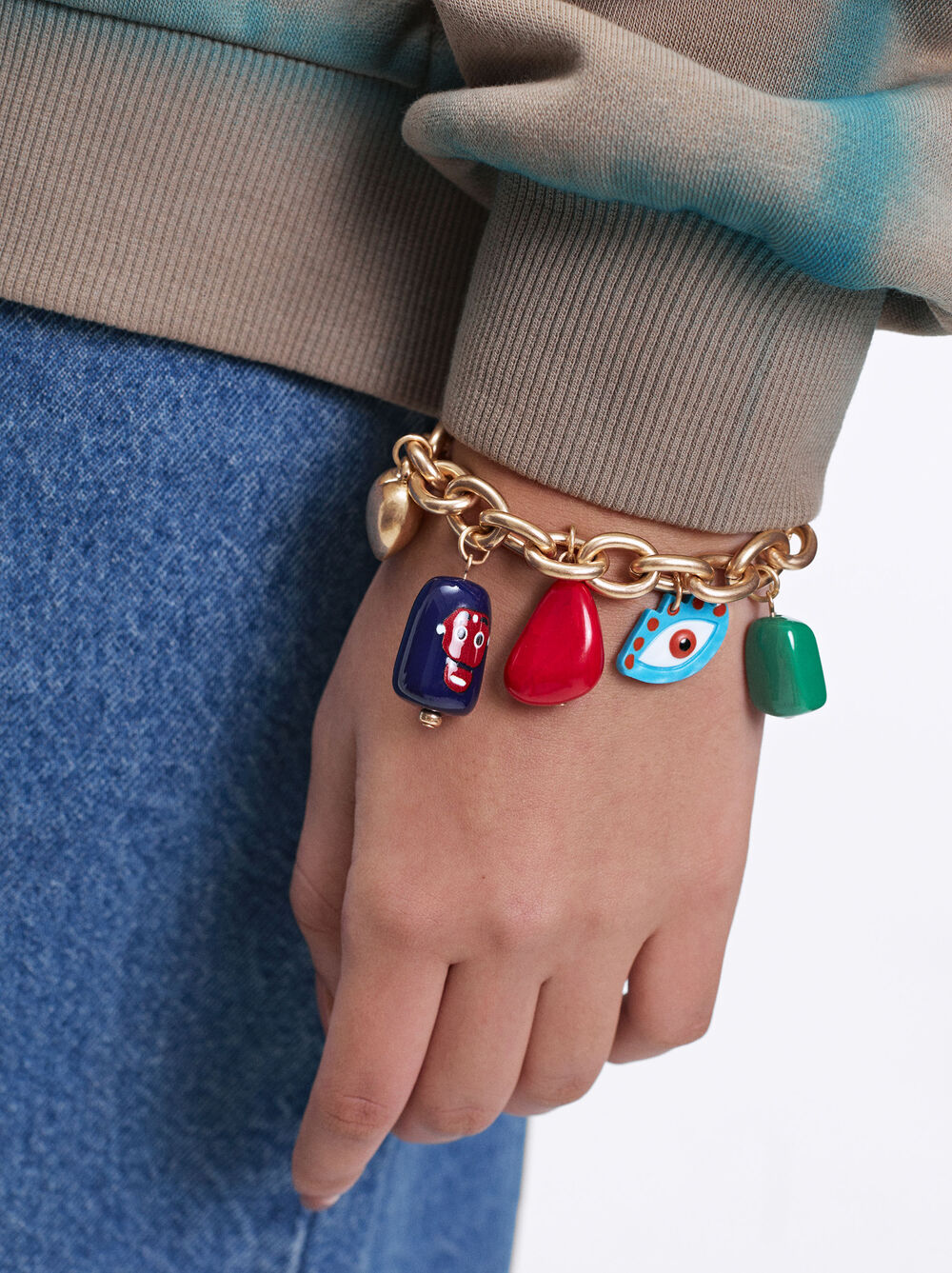 Bracelet Avec Charms Multicolores