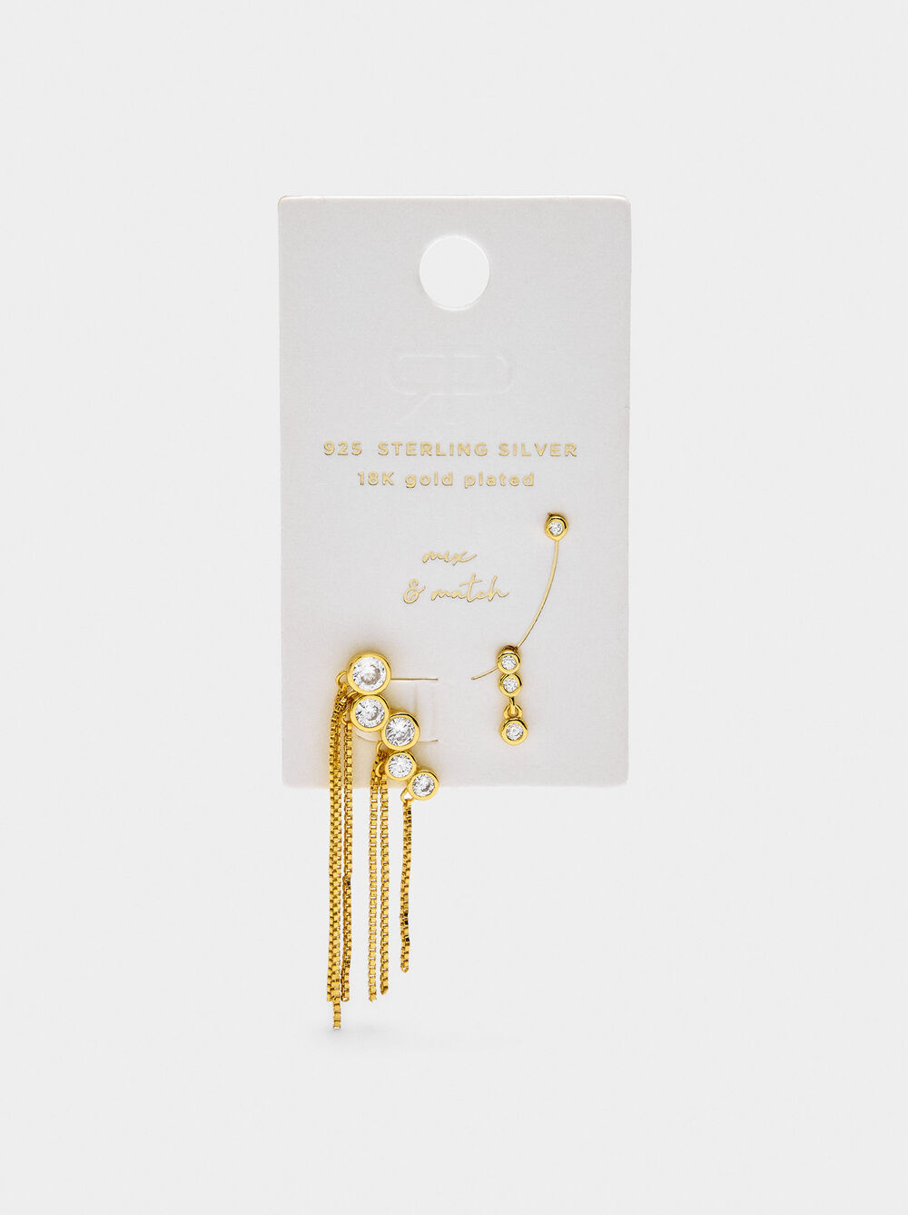 Set de boucles d'oreilles avec zirconias - argent sterling 925