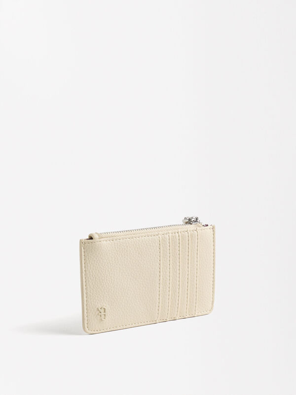 Bicolor cardholder with texture