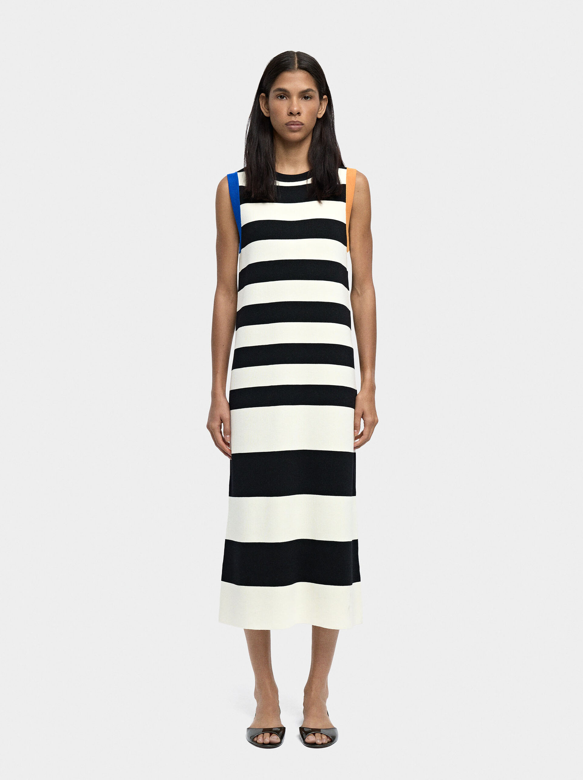 Knit dress with stripes image number 0.0