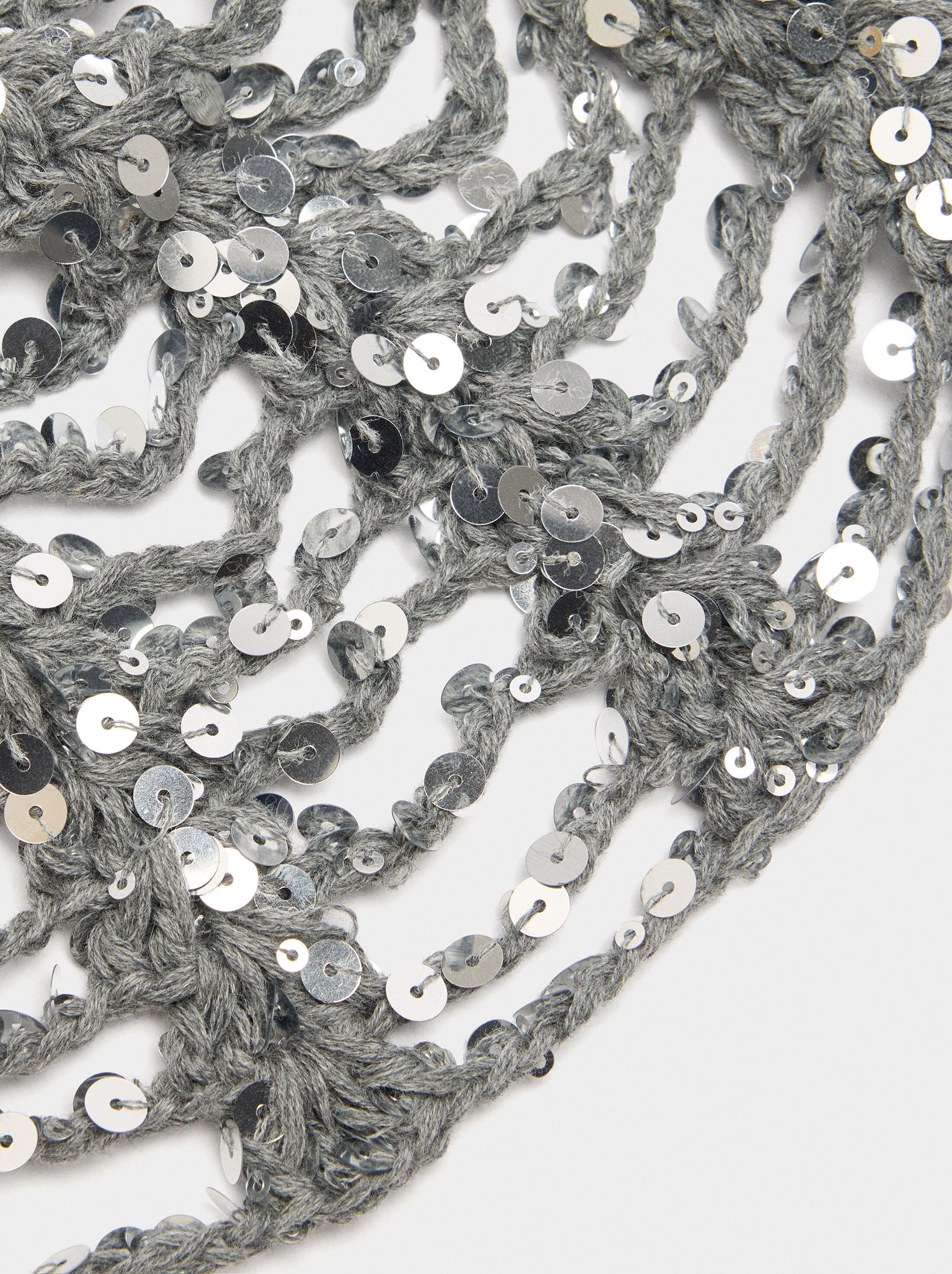 Cotton cap with sequins image number 2.0