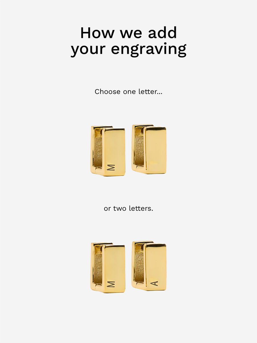 Square hoop earrings - 925 sterling silver